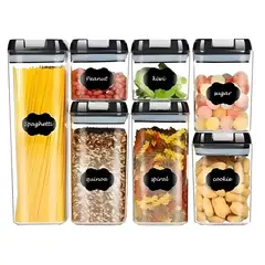 GENERICO - Set 7 Recipientes de Alimentos Conservas Hermetico Cocina