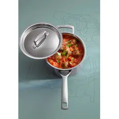 LE CREUSET - Cazo Acero Inoxidable Tapa con Asa de soporte 18cm