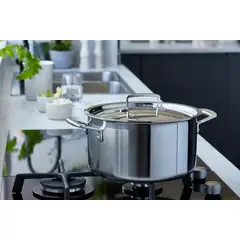 LE CREUSET - Cacerola Alta Acero Inoxidable 24cm