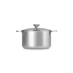 LE CREUSET - Cacerola alta con tapa de Acero Inoxidable 20Cm