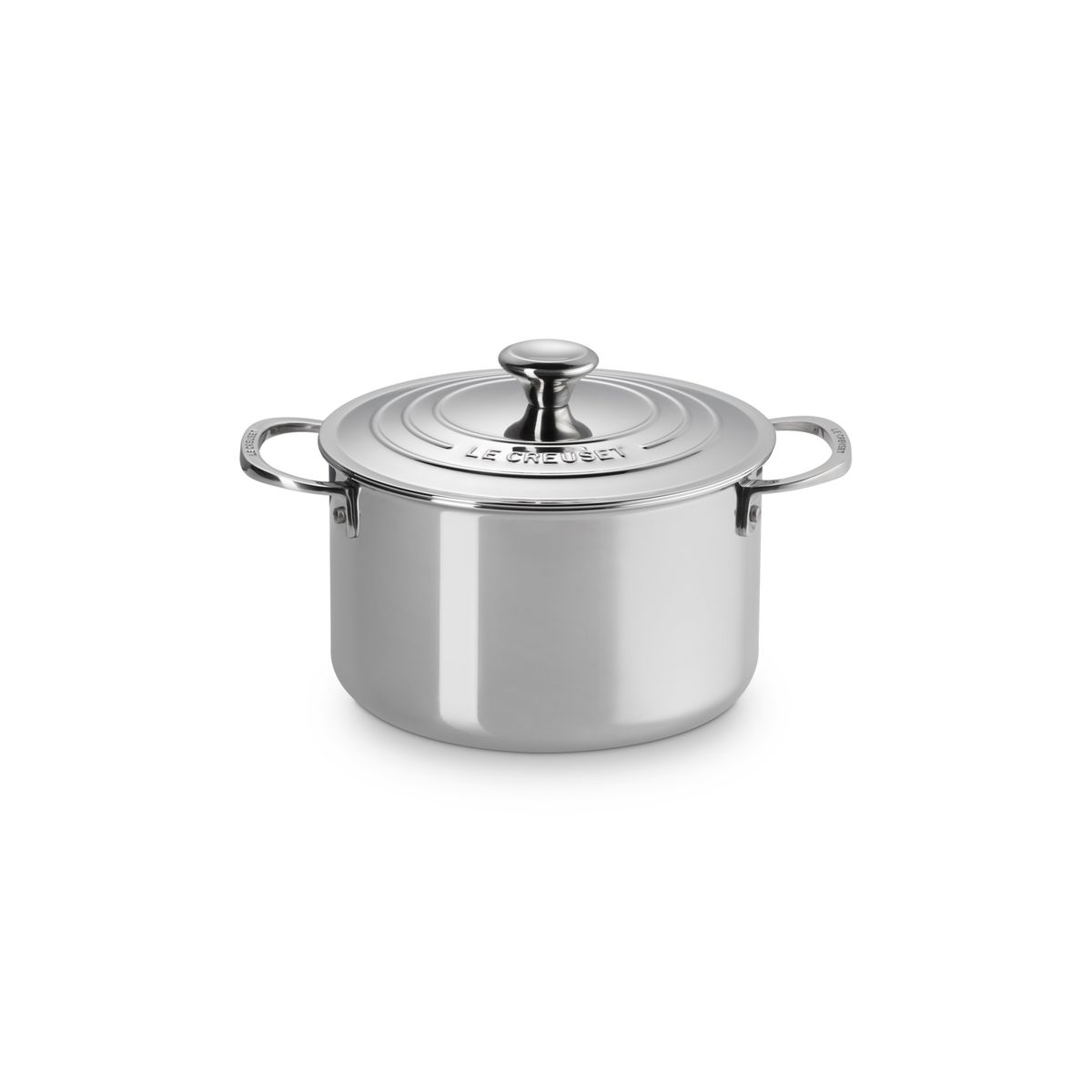 LE CREUSET - Cacerola alta con tapa de Acero Inoxidable 20Cm