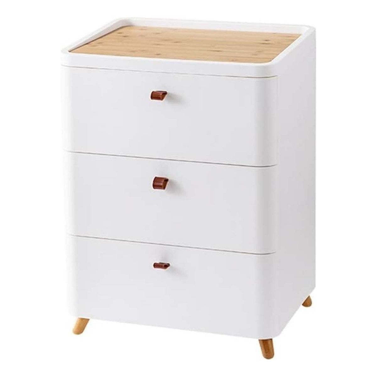 U BUY - Gabinete De Almacenamiento Organizador 3 Capas Mesa De Noche