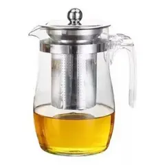 GENERICO - Tetera Té Infusiones Vidrio Con Filtro Acero Inox 500ml