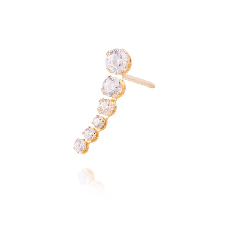 JB JOYAS BARON - Piercing de Oro de 18kt Circón punto de luz