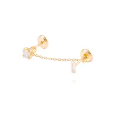 JB JOYAS BARON - Piercing de Oro de 18kt Circón con colgante