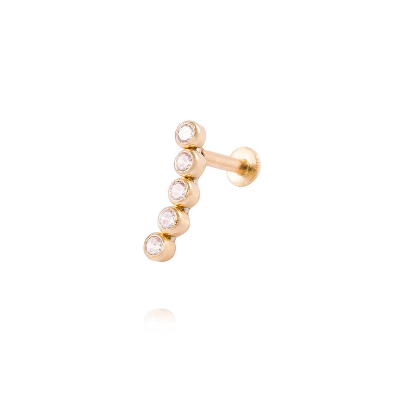 JB JOYAS BARON - Piercing de Oro de 9kt Modelo fila circones