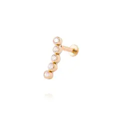 JB JOYAS BARON - Piercing de Oro de 9kt Modelo fila circones