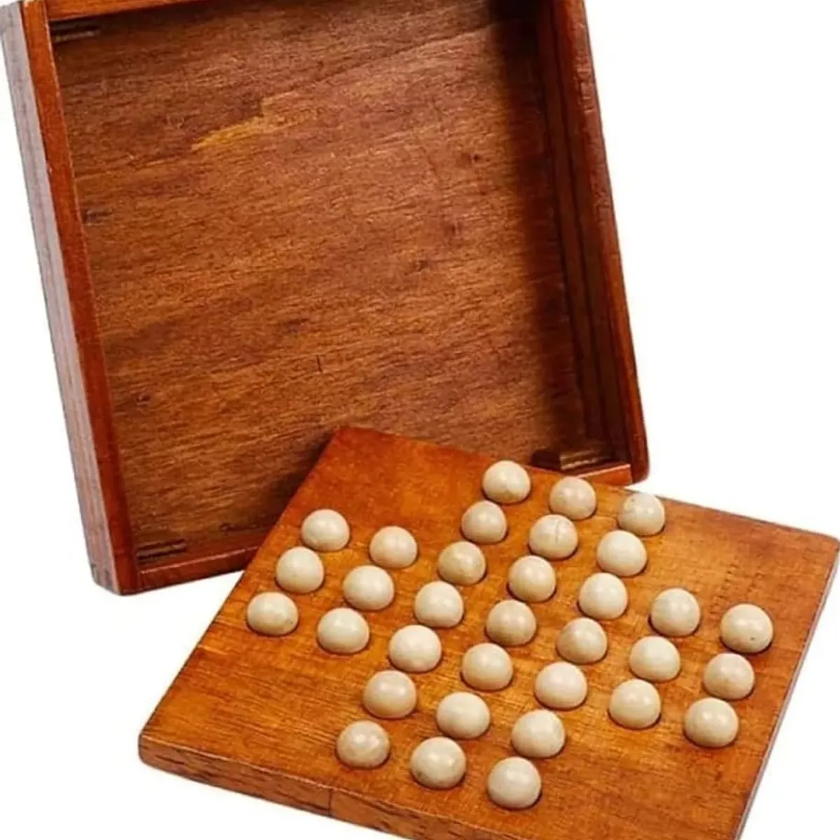 GENERICO - Juego De Mesa Solitario Madera Pasatiempos Tiempo Libre