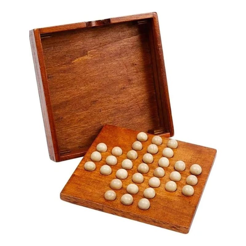 GENERICO - Juego de Mesa Solitario Madera Pasatiempos Tiempo Libre