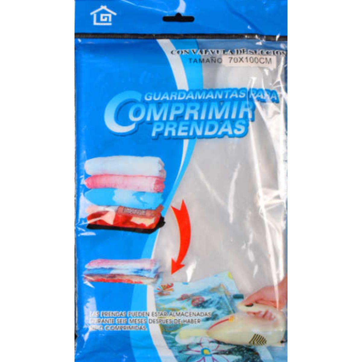 GENERICO - Set 6 Bolsas Al Vacio Para Guardar Comprimir Ropa 70X100
