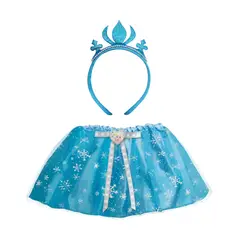 PRONOBEL - Disfraz Frozen Falda & Cintillo Corona Celeste Disney