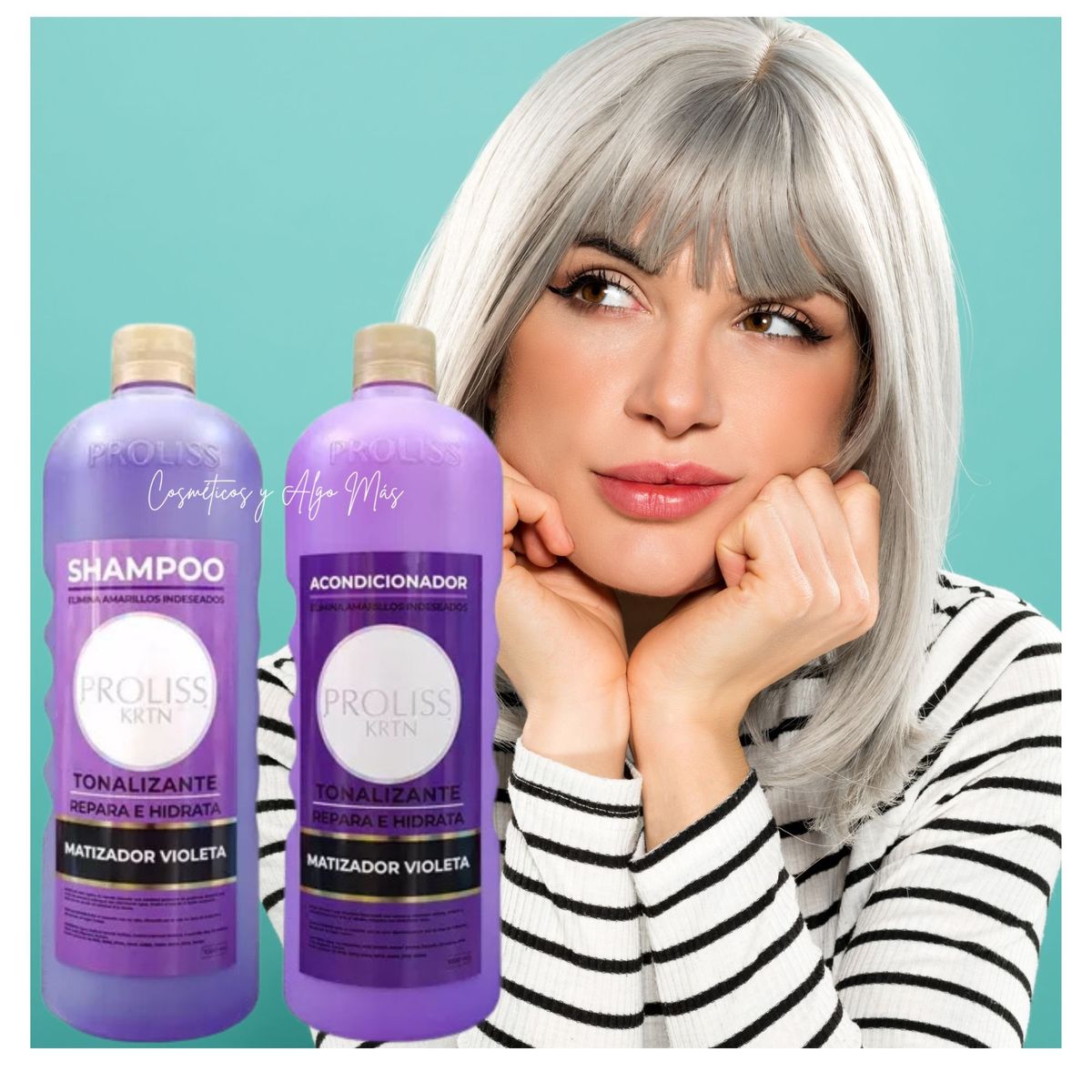 PROLISS - Kit Champu y Acondicionador Matizadores VIOLETA 1L CADA UNO