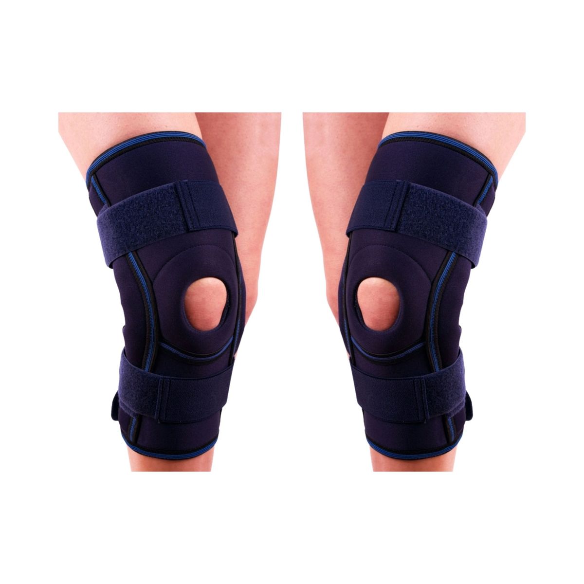 GENERICO - 2 Rodillera Compresora Elástica Recuperacion Kinesiologia Ajustable