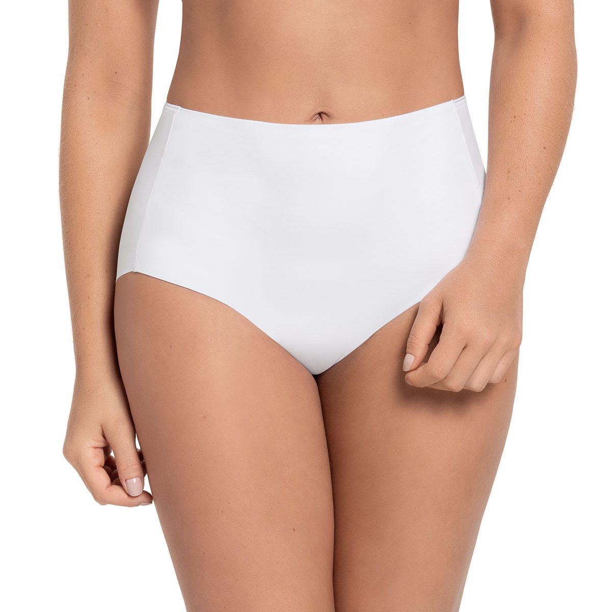 LEONISA - Calzón Clásico Invisible de Control Fuerte 012949 Blanco