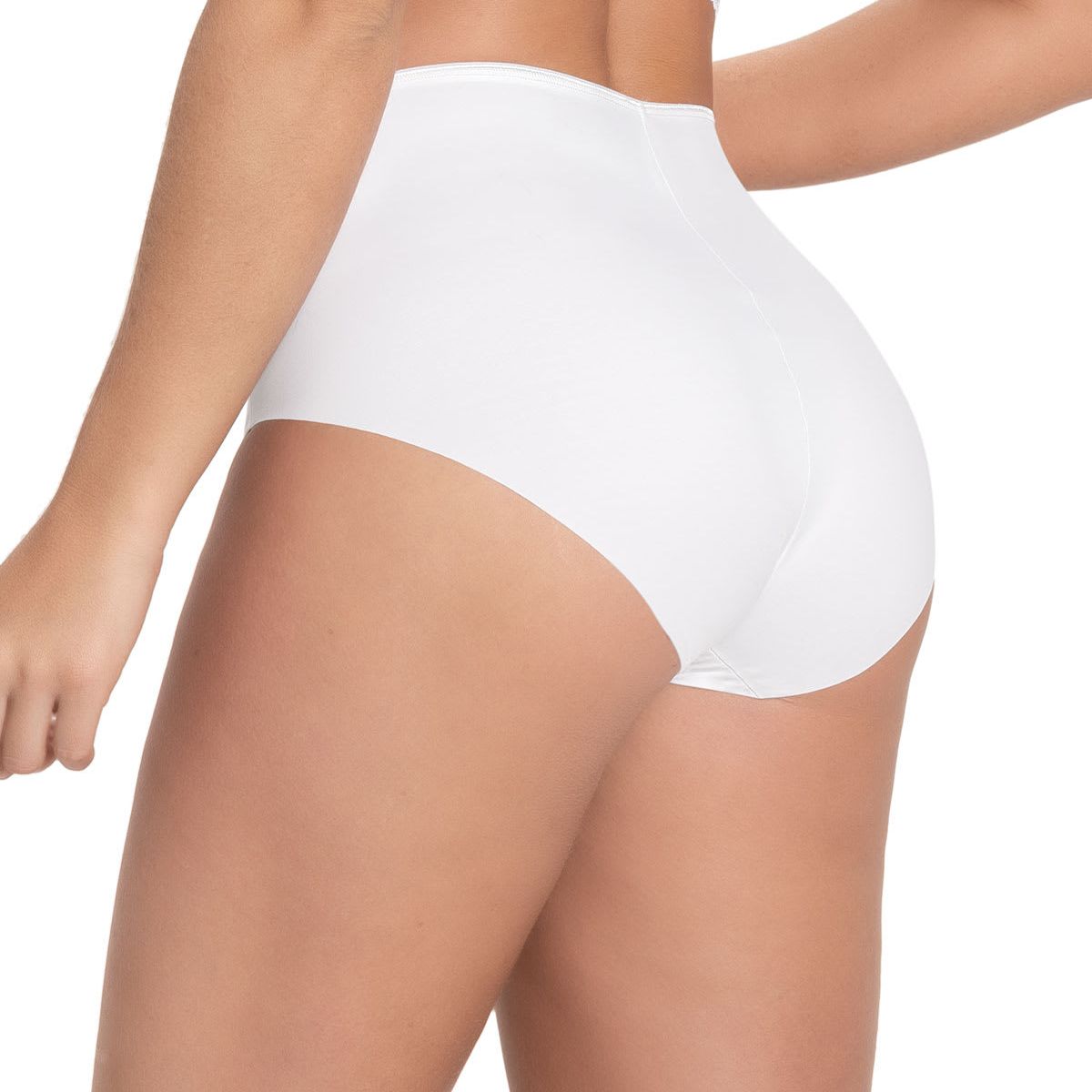 LEONISA - Calzón Clásico Invisible de Control Fuerte 012949 Blanco