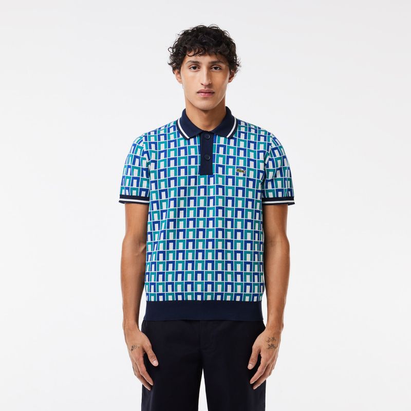 LACOSTE - Sweater Manga Corta Hombre Lacoste AH7672 Azul