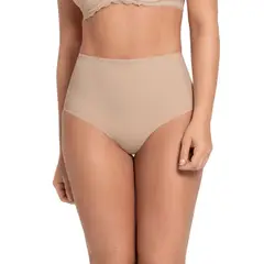 LEONISA - Calzón clásico efecto invisible de control fuerte en abdomen 012949 Beige
