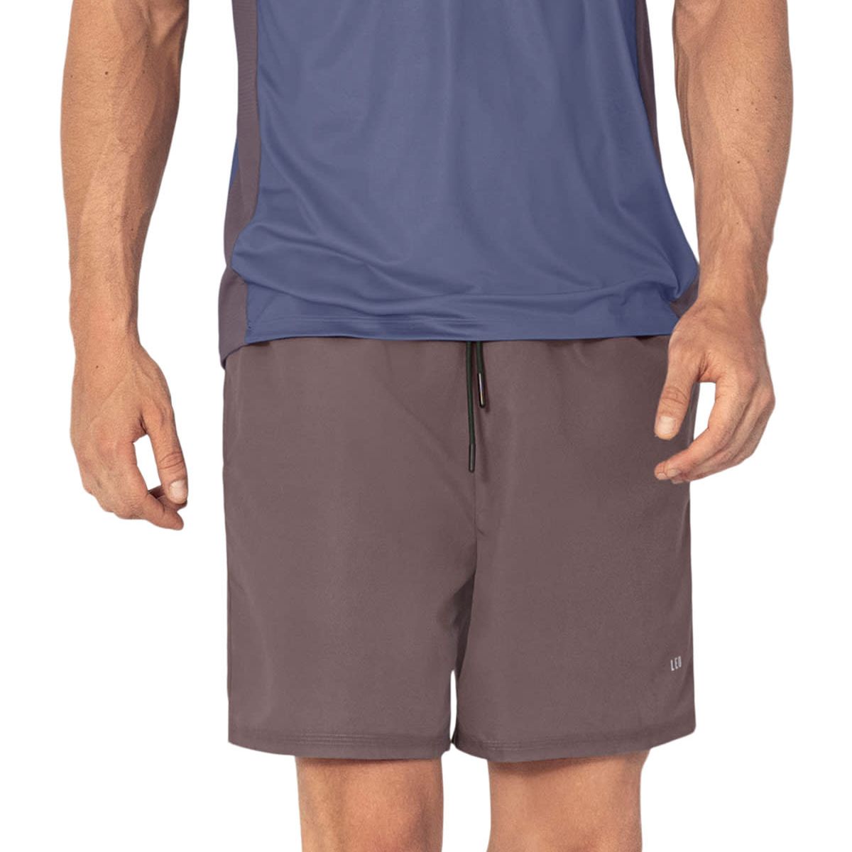 LEO - Short deportivo masculino con acabado antifluidos y bolsillos funcionales 518014N Café