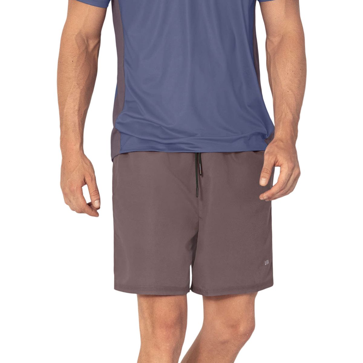 LEO - Short deportivo masculino con acabado antifluidos y bolsillos funcionales 518014N Café