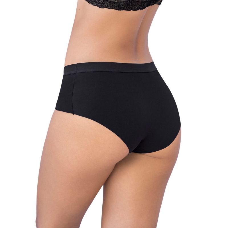 LEONISA - Pack x 3 pantaletas cómodas y suaves de buen cubrimiento 12686X3 Blanco / Negro / Café Claro
