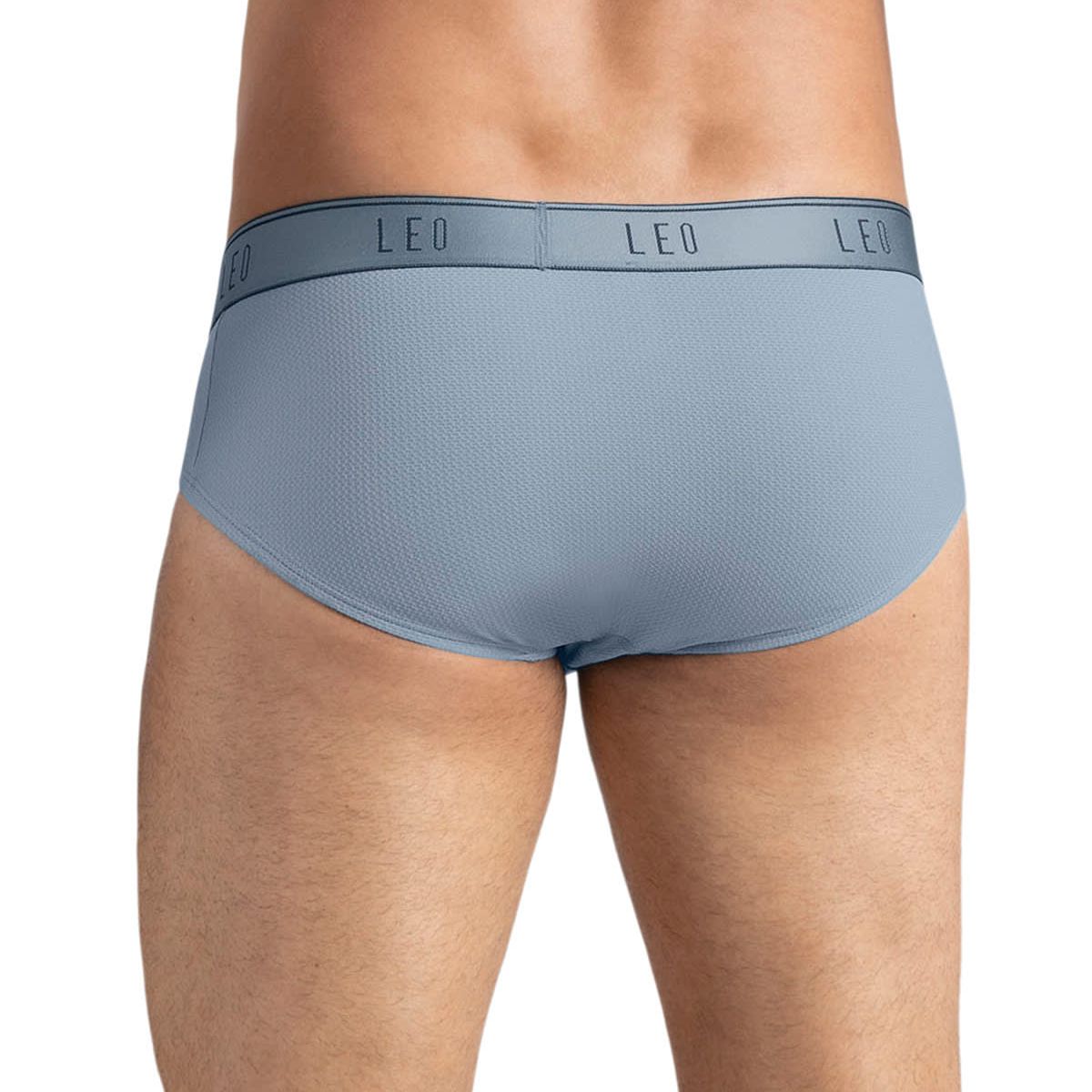 LEO - Bóxer brief de alta transpiración en microfibra ideal para uso diario 033278N Azul Claro