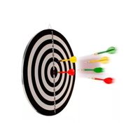 Juego De Dardos Tiro Al Blanco Tablero Reversible 41 Cm