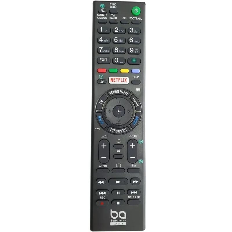 GENERICO - Control Remoto Compatible con Sony Smart Tv