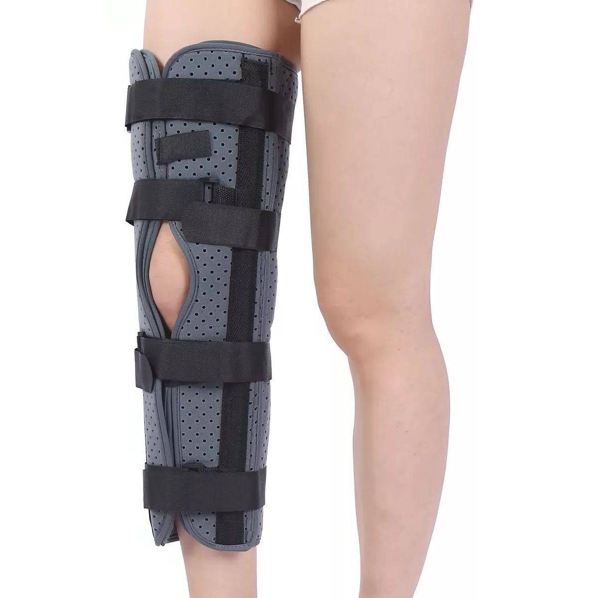 ONEDER - Inmovilizador De Rodilla Largo Tripanel Con Velcro Ajustable Talla M