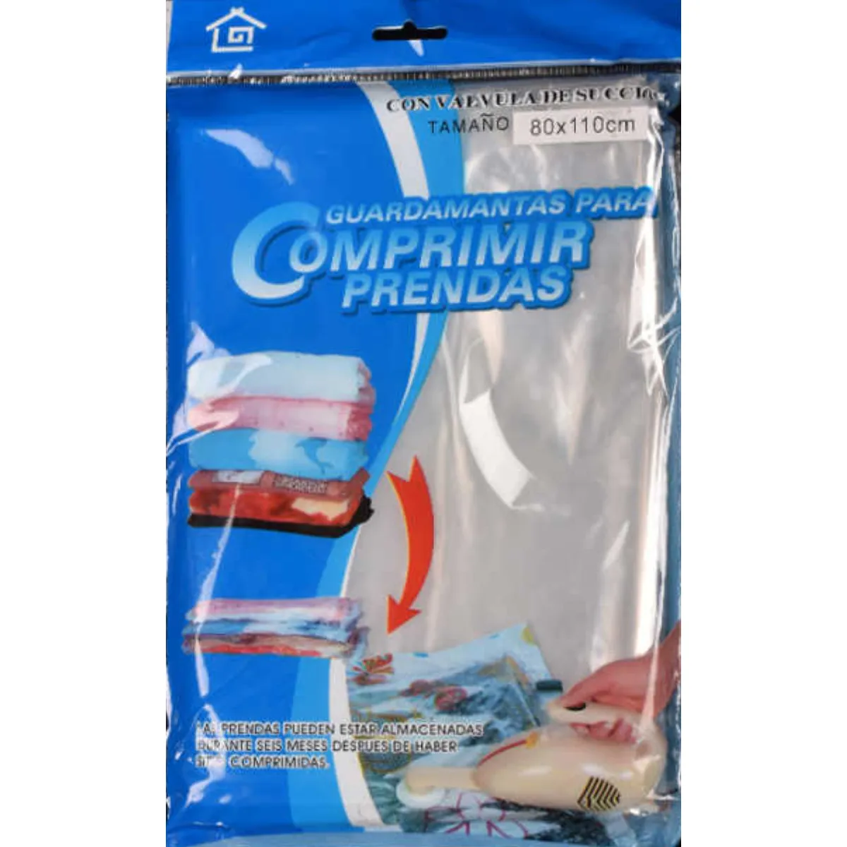 GENERICO - Set 3 Bolsas Al Vacio Para Guardar Comprimir Ropa 80X110