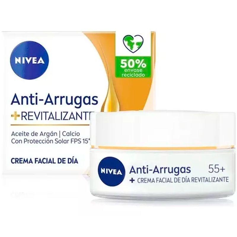 NIVEA - Crema Facial Antiarrugas Dia Revitalizante 55 Mas 50ml Nivea