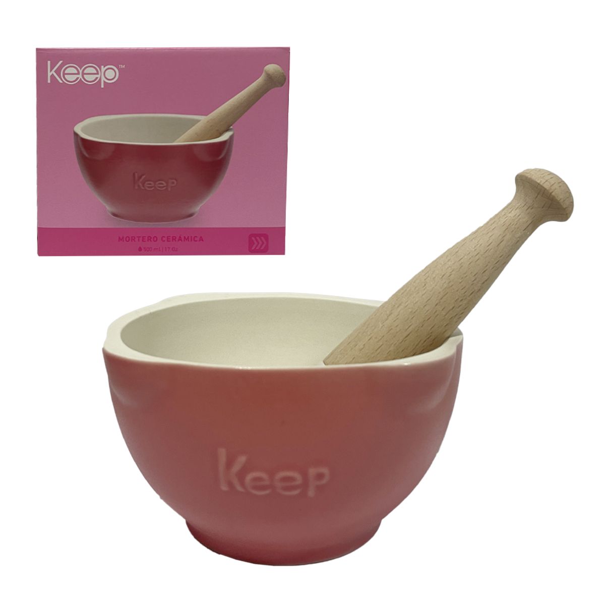 KEEP - Mortero De Ceramica Keep rosa