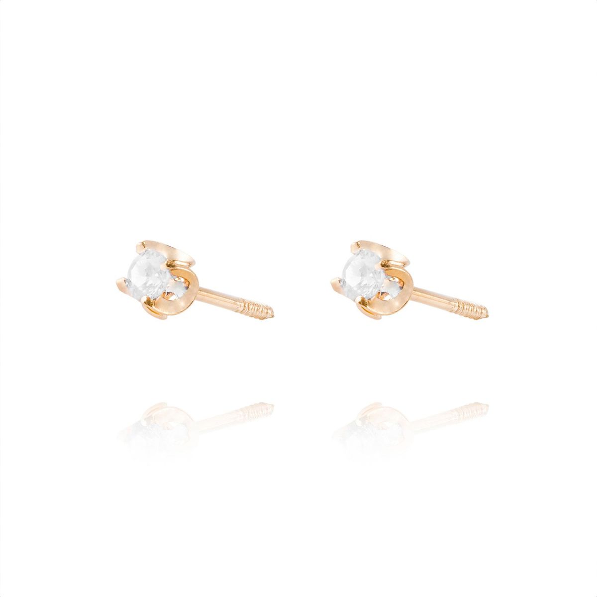 JB JOYAS BARON - Aros de Oro 18kt Circón 3MM