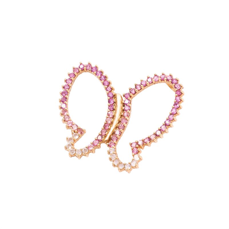 JB JOYAS BARON - Colgante de Oro de 18kt Modelo Mariposa con Rosa Francia