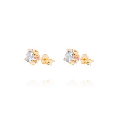 JB JOYAS BARON - Aros de Oro 18kt Aquamarine 4MM