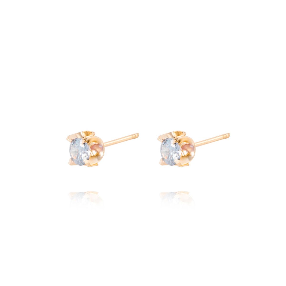 JB JOYAS BARON - Aros de Oro 18kt Aquamarine 4MM