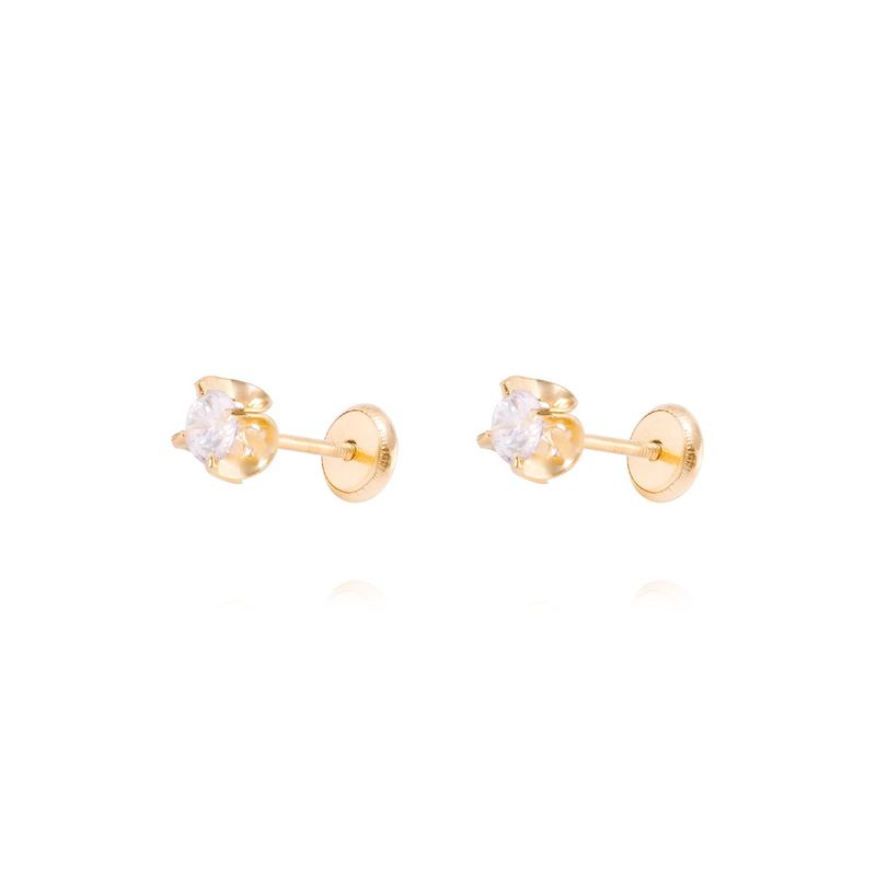 JB JOYAS BARON - Aros de Oro 18kt Circón 3,5MM