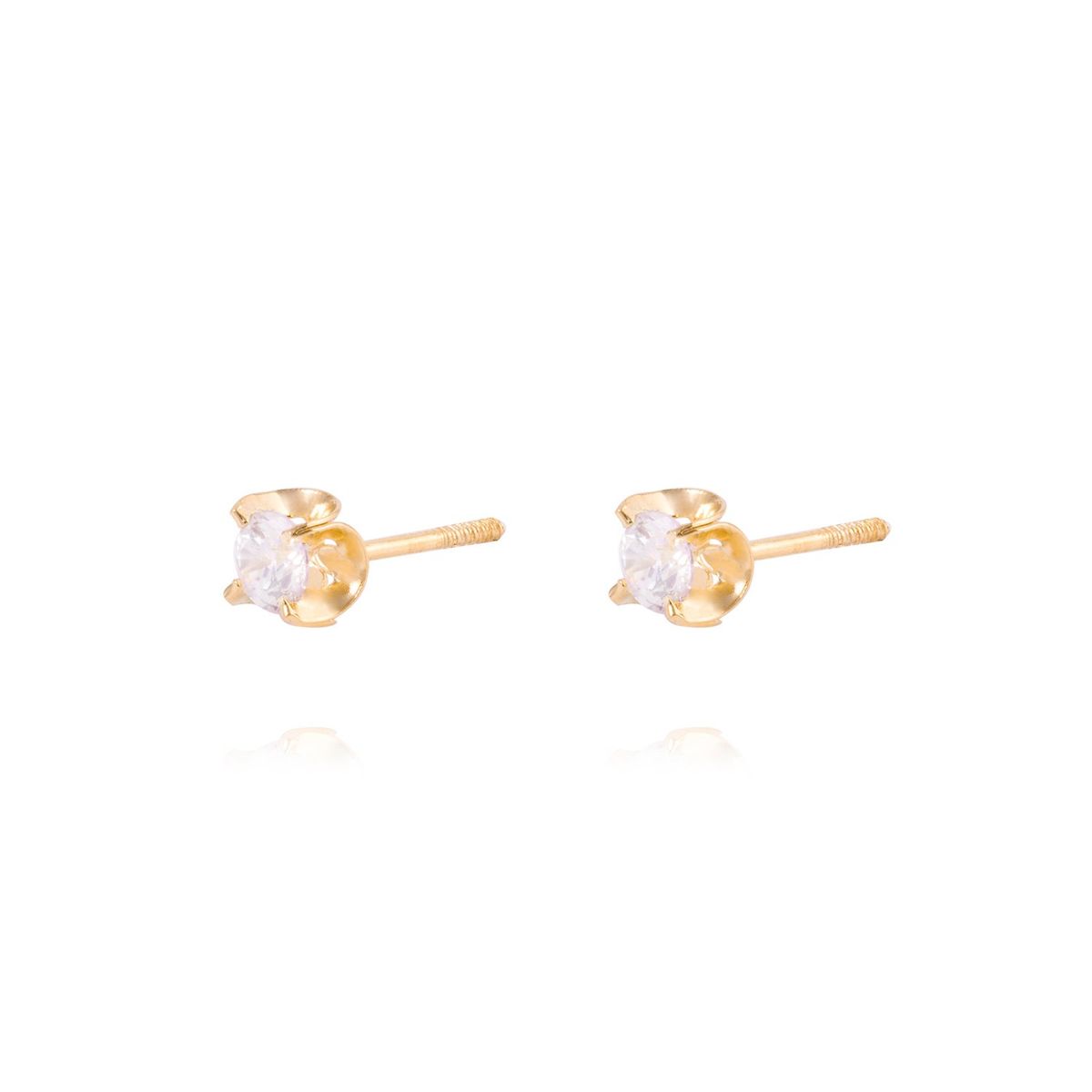 JB JOYAS BARON - Aros de Oro 18kt Circón 3,5MM