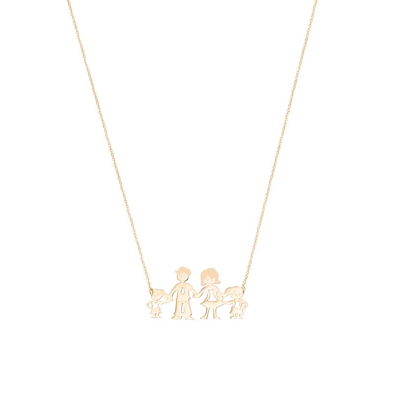 JB JOYAS BARON - Collar de Oro de 18kt Modelo Familia
