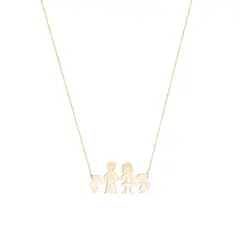 JB JOYAS BARON - Collar de Oro de 18kt Modelo Familia