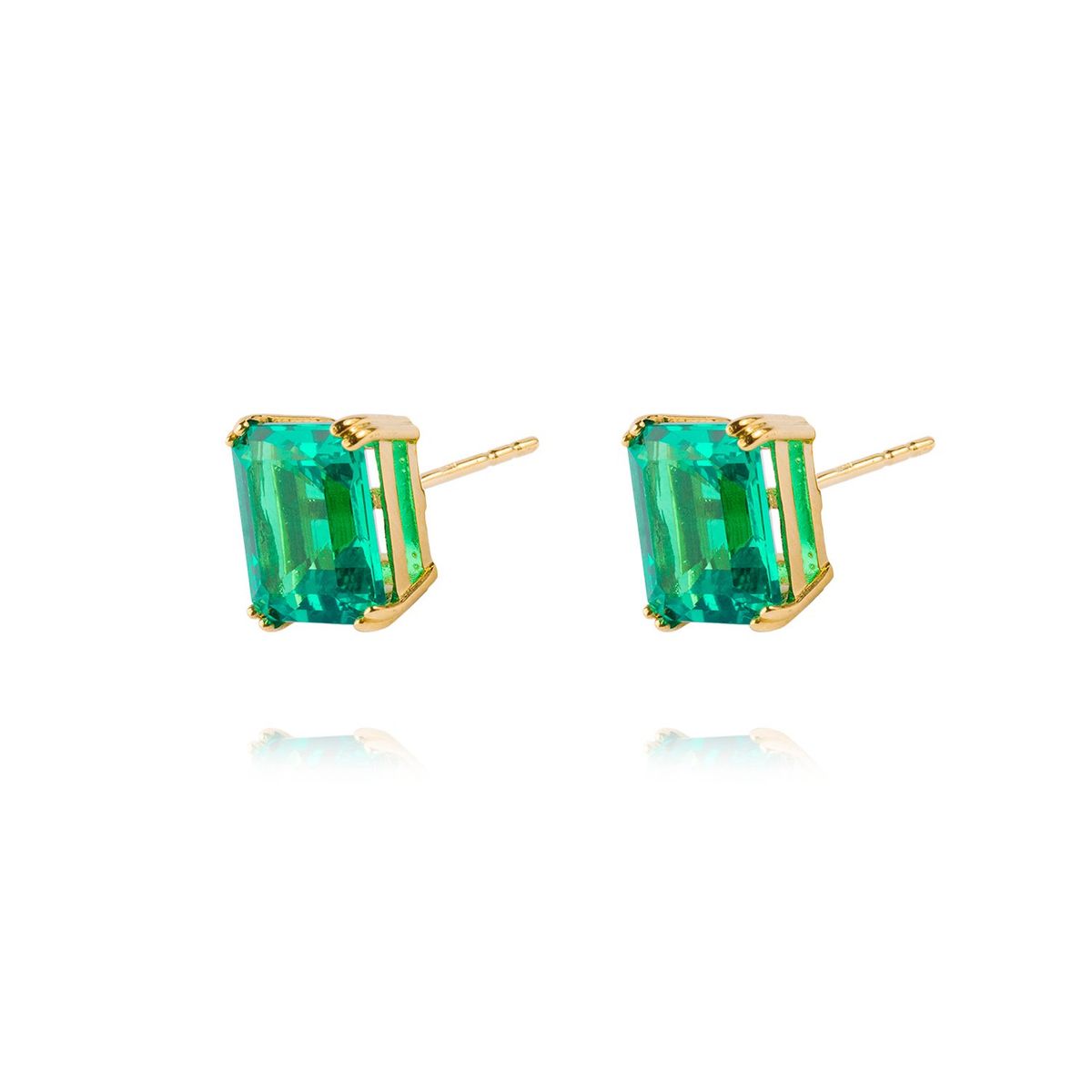 JB JOYAS BARON - Aros de Oro de 18kt con Esmeraldas Naturales