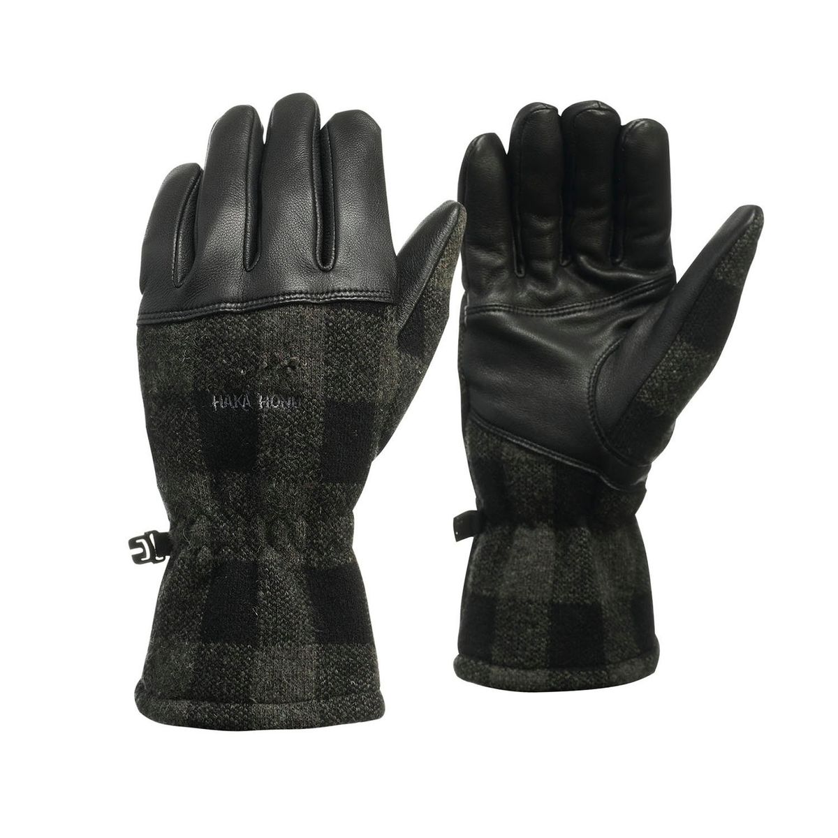 HAKA HONU - Guante Hombre Bagual Merino Wool Negro Verde Haka Honu