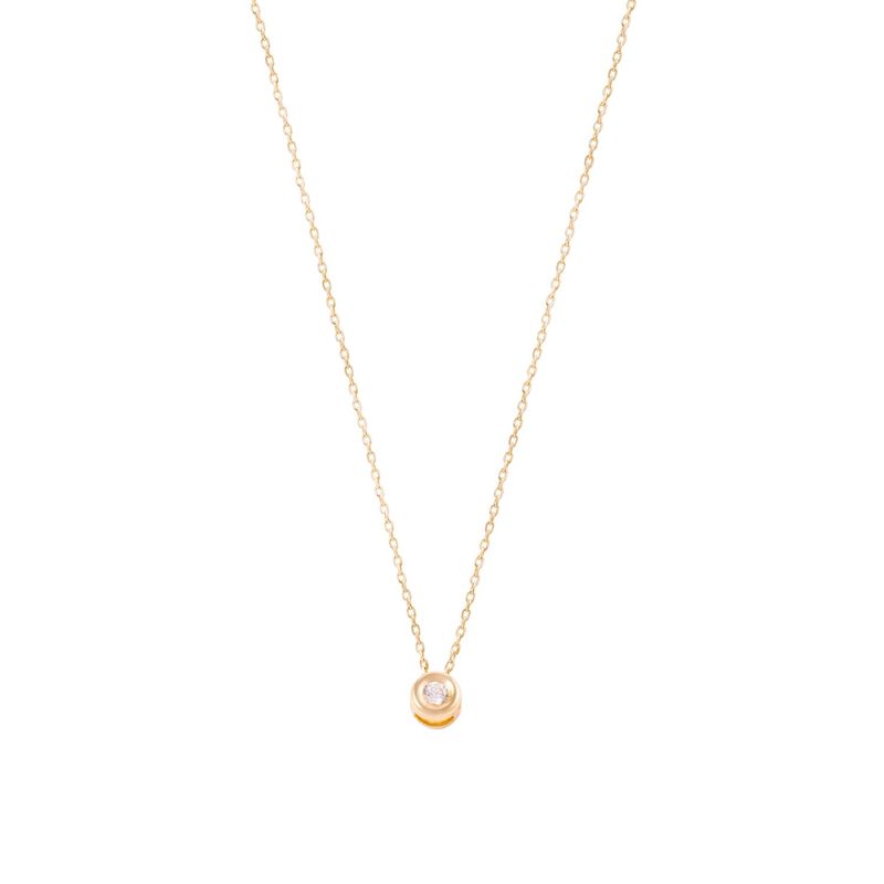 JB JOYAS BARON - Collar Oro Amarillo de 18kt Modelo Punto de luz central