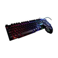 MOTOMO - Kit Gamer Alámbrico RGB Teclado + Mouse - Modelo AN-300