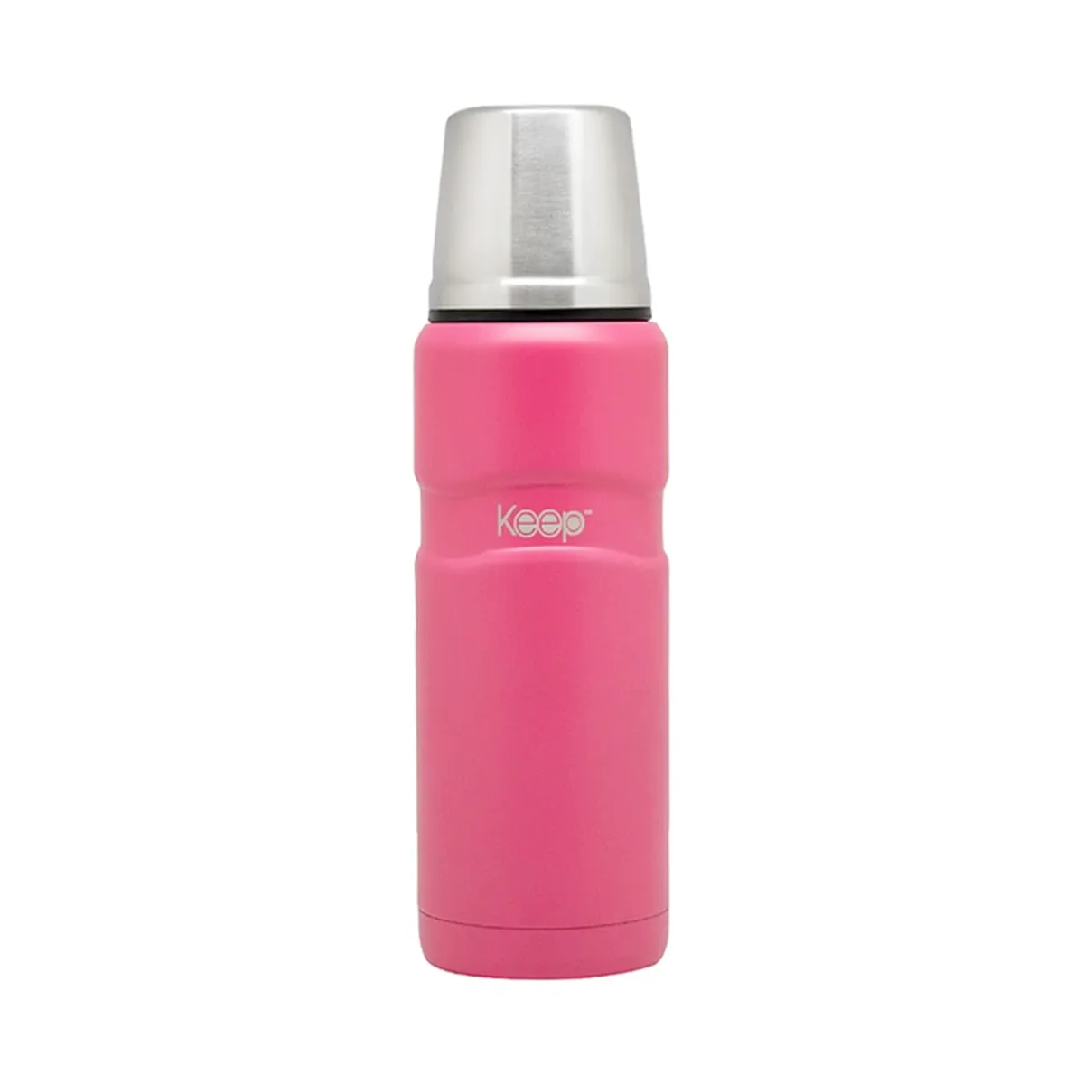 KEEP - Termo Ergo Negro 500ml Keep Acero Inoxidable Pico Cebador Rosa