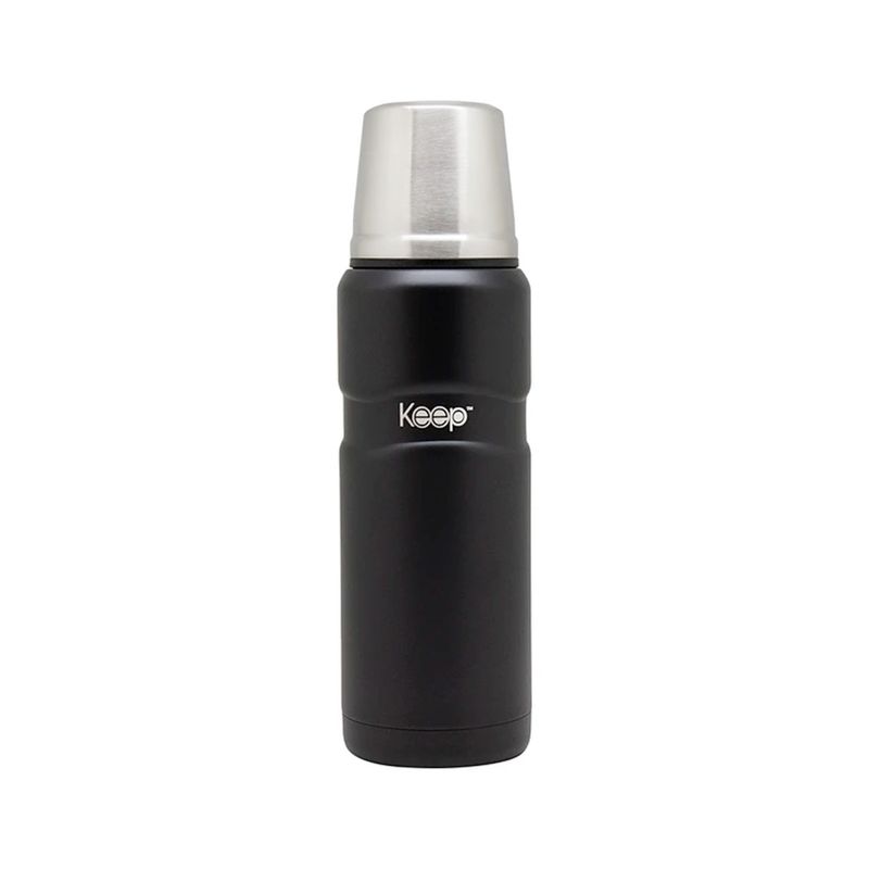 KEEP - Termo Ergo Negro 500ml Keep Acero Inoxidable Pico Cebador Negro