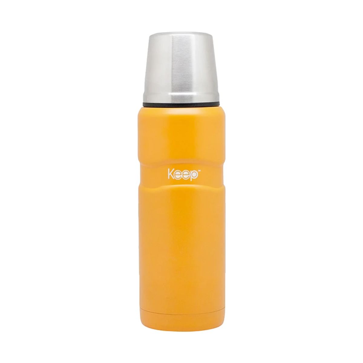 KEEP - Termo Ergo Negro 500ml Keep Acero Inoxidable Pico Cebador Amarillo