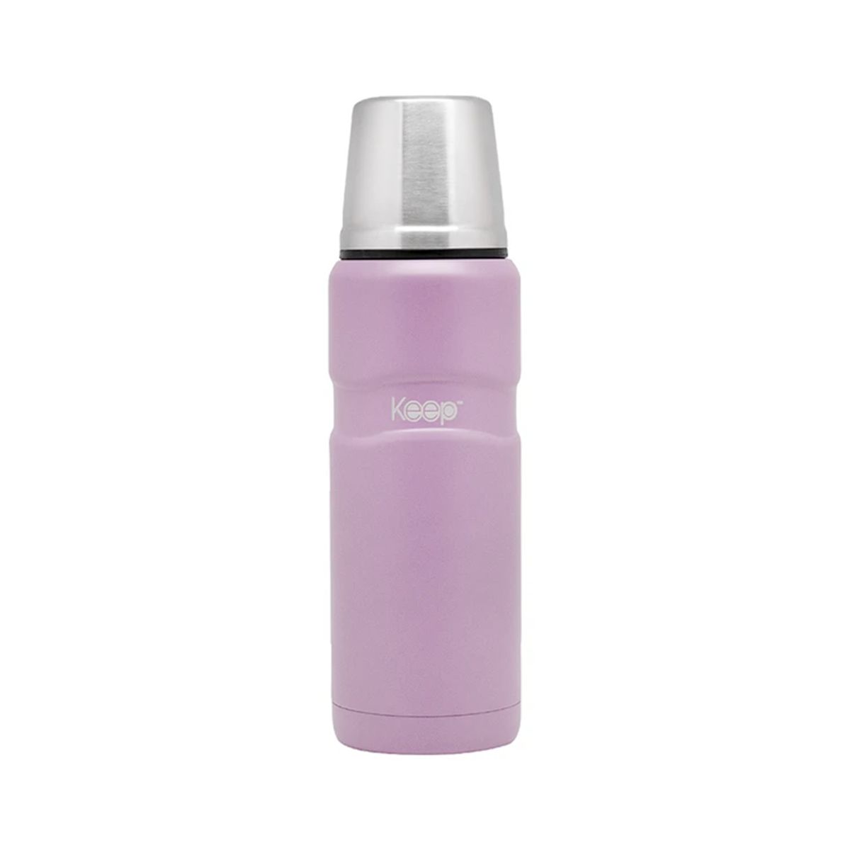 KEEP - Termo Ergo Negro 500ml Keep Acero Inoxidable Pico Cebador lila
