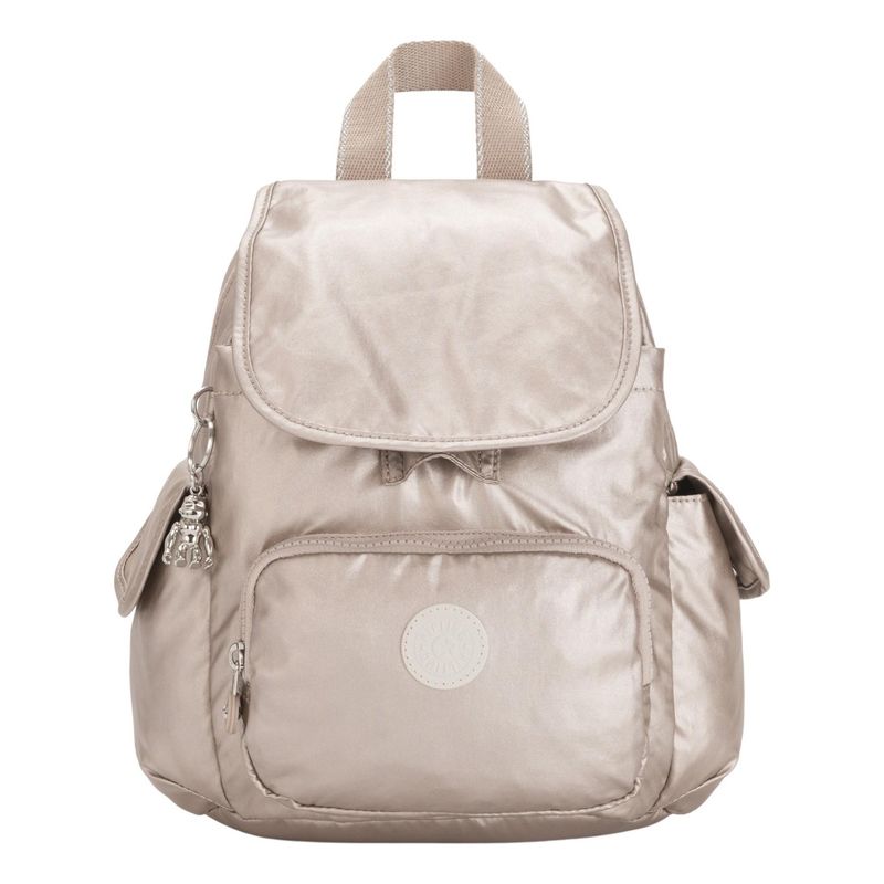 KIPLING - Mochila City Pack Mini Mujer Plateado Kipling