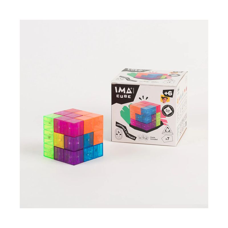 BRAINTOYS - Cubo Magnético Imacube 7 Pcs Braintoys