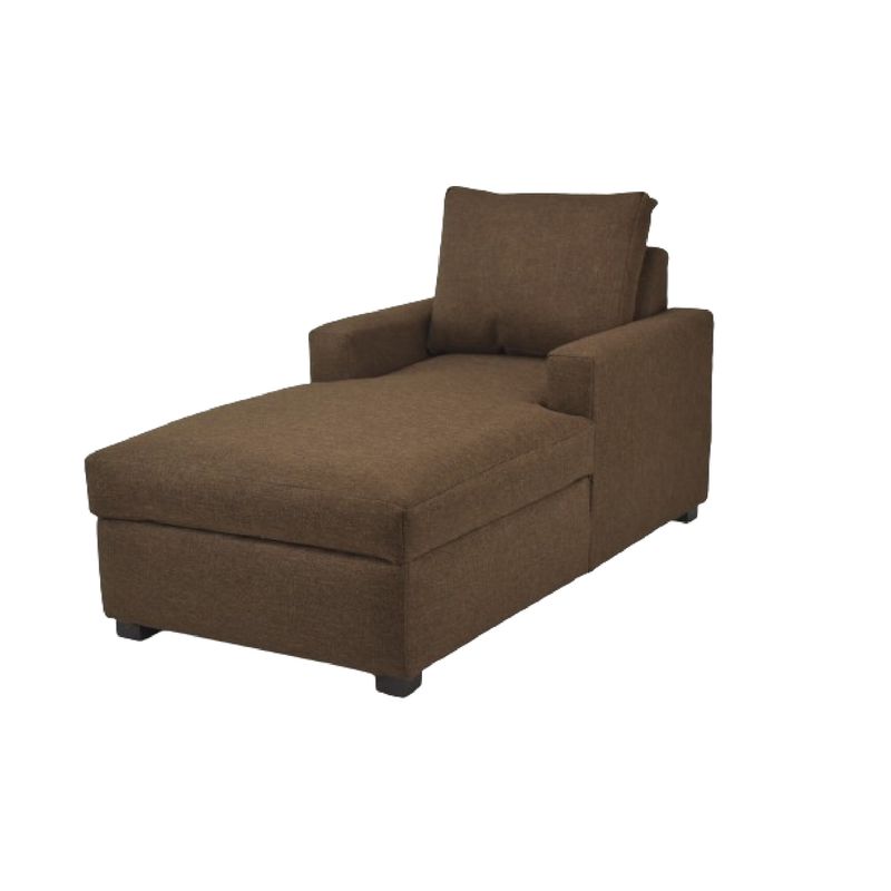 BILDUN - Chaise Longue Lino Café